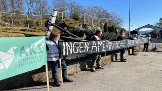 Appell mot amerikansk marinebase på Haakonsvern [upl. by Er]