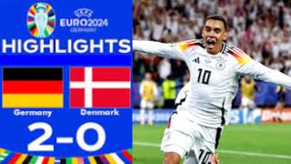 Germany vs Denmark 2  0 Highlights Euro 2024 [upl. by Ecar239]