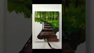 Stunning painting  dreemy  I love natural sceneries shorts youtubeshorts painting art [upl. by Asille]