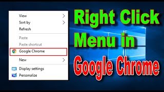 how to make Right click menu in google chrome [upl. by Alaek]