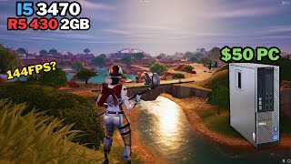 Playing Fortnite Ch5 S3 on a 50 Dell OptiPlex PC  Performance Mode Benchmark i5 3470  R5 430 2GB [upl. by Johansen]