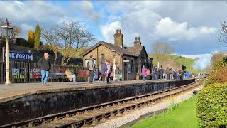 4079 Pendennis Castle arrives into Oakworth Keighley amp Worth Valley Railway Steam Gala 240324 [upl. by Ck53]