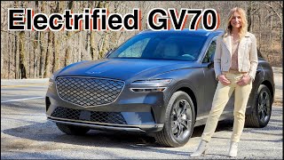 2023 Genesis Electrified GV70 review  Our new favourite EV SUV [upl. by Ybab]