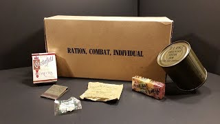 1957 Ration Combat Individual RCI US 24 Hour MRE Review Eating 60 Year Old Food Meal Ready to Eat [upl. by Liemaj148]