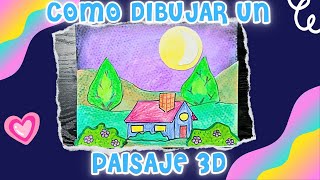 Como dibujar un paisaje en 3D [upl. by Nedra915]