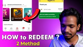 How to Redeem Rs250 Dream11 Amazon Pay Gift Card Two Method [upl. by Ramuk919]