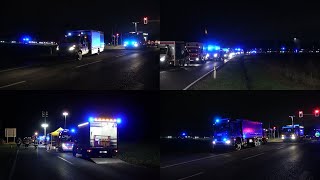 Großübung mit 50 Fahrzeugen Feuerwehr Rettungsdienst und THW des Main Taunus Kreis im Einsatz [upl. by Corvin869]