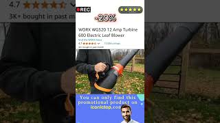 WORX WG520 12 Amp Turbine 600 Electric Leaf Blower shorts shortvideo [upl. by Ellebana]