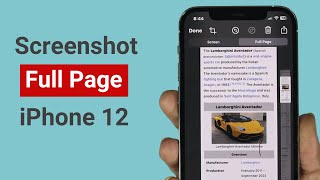 How to Take Full Page Screenshot in iPhone 12 [upl. by Egarton]