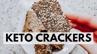 Vegan Keto Flaxseed Crackers  3 Ingredients  Easy Keto  Ketotarian Recipe [upl. by Llerahc]