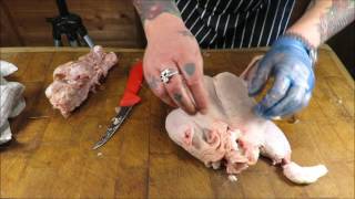 Deboning A Whole Chicken Without Cutting The SkinSRP [upl. by Tanberg]