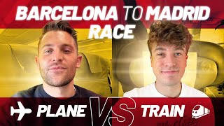 RACING from Barcelona to Madrid  PLANE Iberia vs highspeed TRAIN Renfe [upl. by Arun]