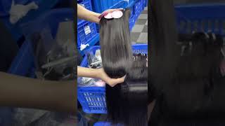 Silky unprocessed human hair No chemical No acid hair wig hairstyle [upl. by Ysak]