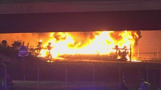 Community reacts after massive truck fire off I55 near Valero plant [upl. by Idnaj]