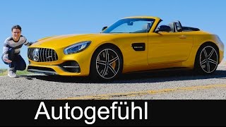 MercedesAMG GT C Roadster FULL REVIEW test driven 557 hp AMG convertible  Autogefühl [upl. by Nahseez]