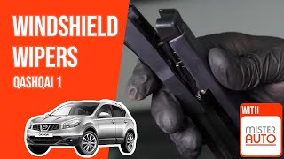 How to replace the windshield wipers Qashqai mk1 🌧 [upl. by Mmada]