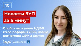 Новости в ЗУП за 5 минут от 08112024 – проблемы с НДФЛ изза реформы 2025 новые регномера СФР [upl. by Noramac789]