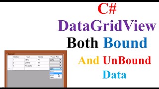 C DataGridView  Include Both Bound and Unbound Data [upl. by Farrica]