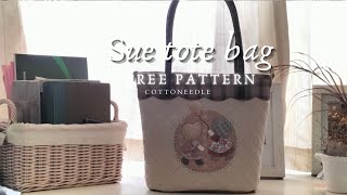 How to sew Sue tote bag  free pattern [upl. by Yvor]