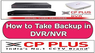 How to take Backup in CP Plus DVRNVR  DVR Backup  CCTV Footage  CP PLUS DVRNVR Backup in Hindi [upl. by Packston]