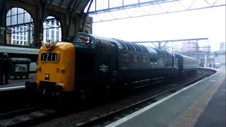 Deltic D9009 Alycidon blue arriving at Kings Cross [upl. by Mcloughlin]