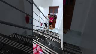 GET candy on the stairs trytonotchallenge trending automobile comedy [upl. by Emalia121]