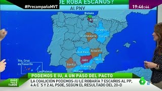 Las provincias donde la coalición PodemosIU podría robar votos [upl. by Brianne]