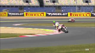 2014 WSBK MagnyCours – TissotSuperpole highlights [upl. by Aifas]