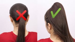 Ponytail Hairstyle  How to Make High ponytail  Easy Hairstyle  Hairstyles For Girls  Ponytail [upl. by Eninahpets]