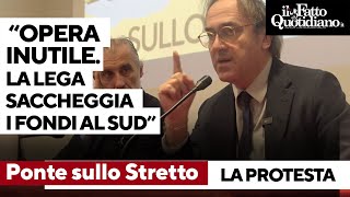 Ponte sullo Stretto il fronte della protesta “Opera inutile e dannosa Saccheggiano fondi al Sud” [upl. by Ahseral577]