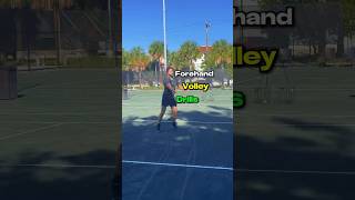 Forehand Volley Drills just three steps to improve it forever tennistips tenniscoach [upl. by Akiv]