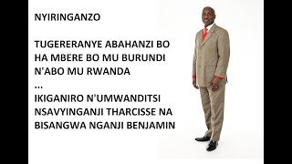 NYIRINGANZO Abahanzi bo hambere bAbarundi nAbanyarwanda ni bande bahiga abandi [upl. by Meara]