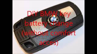 BMW key battery replacement without comfort acces  how to change battery  E90 key fob DIY [upl. by Zacek575]