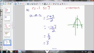 45 Day 1  Factored Form  Sketching the graph part 3wmv [upl. by Daisi]