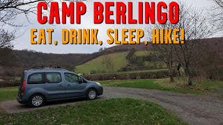 Camp Berlingo  Winter Car Camping in Wales no talking [upl. by Asillam]