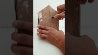 How to make bird house with cardboard part1 HandmadeBirdHouse diyartandcraft [upl. by Eugen]