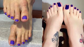 Ultimately gorgeous and pretty toe nail art design ideasShiny pedicure nail colors for ladies 2024 [upl. by Durrell]