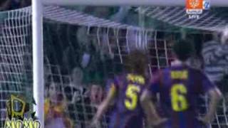 FC Barcelona Vs Racing de Santander 41 All Goals amp Highlights 22092009 [upl. by Darleen]