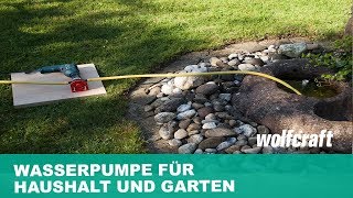 BohrmaschinenPumpe mit Kunststoffgehäuse Ideal für Haus und Garten  wolfcraft [upl. by Eileek]