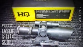 2510x40mm Rifle Scope with Laser Unboxing amp Overview [upl. by Jessey680]