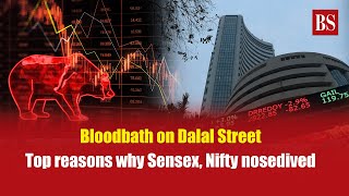 Stock market crash Top reasons why Sensex Nifty nosedived  Nifty 50  Bank nifty  BSE  NSE [upl. by Pearse]