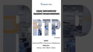 RTP Equipment  AMAT Centura DPN  Centura 40 Radiance Mattson Helios  AST3000  AST2800 [upl. by Eissirhc]