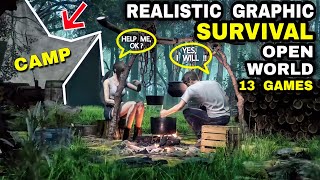 Top 13 OPEN WORLD Best SURVIVAL GAMES for Android iOS with High Graphic MULTIPLAYER Survival Games [upl. by Rebekkah]