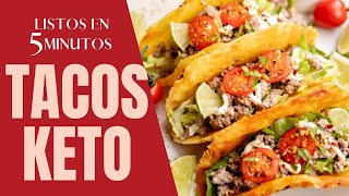 CENA KETO en 5 MINUTOS  TACOS KETO SIN GLUTEN  Receta Keto con Laura [upl. by Casia]