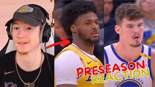 Reacting to Warriors vs Lakers Final Preseason Game [upl. by Nylirac170]