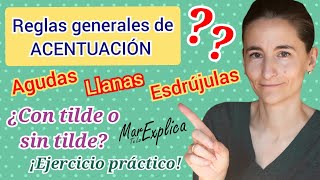 ✅ Reglas generales de acentuación AGUDAS LLANAS ESDRÚJULAS SOBRESDRÚJULAS sílaba tónica y átona [upl. by Ehrenberg824]