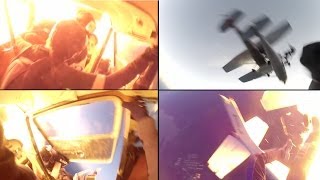 EPIC Plane Crash Filmed with 4 GoPros [upl. by Kemp]