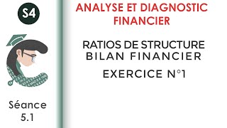 Ratios de structure financière  Exercice corrigé N°1 séance 51 Analyseetdiagnosticfinancier [upl. by Aicre]