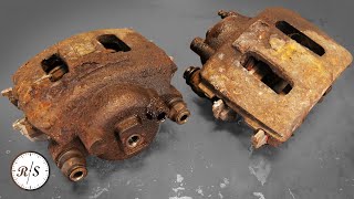 Brake Caliper Restoration  Rebuild GONE WRONG [upl. by Yllime]