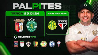 PALPITES DE FUTEBOL PARA HOJE 23 01 2024 TERÇAFEIRA  BILHETE PRONTO  Boleiros Tips [upl. by Ojahtnamas]